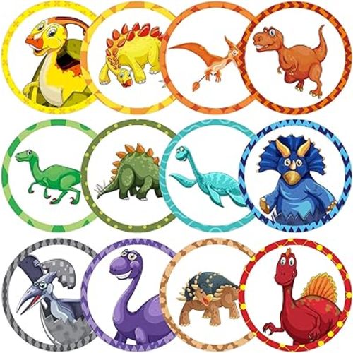 Laumoi 120 Pcs Toilet Targets for Boys Training Flushable Dinosaur Targets Potty Pee Toilet Target Stickers Dinosaur Potty Training Seat for Boys Use