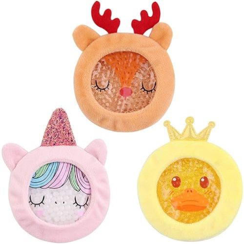 Hilph Kids Ice Packs for Boo Boos, Reusable Hot Cold Packs with Cover for Kids Children Injuries, Toddler Animal Ice Packs Hot Cold Therapy for Kids Bumps, Swelling, Wisdom Teeth (3 Packs)