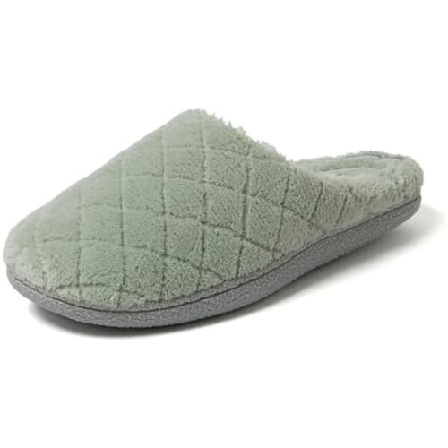 Dearfoams Women's Leslie Quilted Terry Clog with Wide Widths Slipper