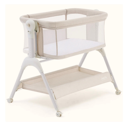 HARPPA Cuddly Sway | 3-in-1 Rocking Baby Bassinet & Bedside Sleeper with Anti-Reflux Mattress for Newborns | Attaches to Bed, Adjustable Height, Tool-Free Setup, Portable Wheels, CPSC Certified, Gentle Rocking Motion | Ideal for Infants, Safe Co-Sleeping