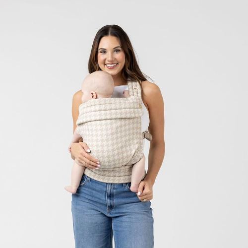 Mabē Monarch Ergonomic Baby Carrier – Premium Cotton Soft Structured Newborn to Toddler Carrier with Hip-Healthy Design, 3 Carry Positions, Lightweight & Breathable, (Houndstooth)