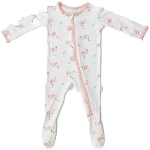 Soft Baby Bamboo Viscose Footie Pajamas, Zipper Closure, 0-24 Months