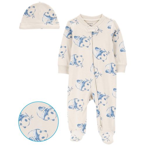 Baby Panda 2-Piece Sleep & Play Pajamas and Cap Set - Carter's | Carter's
