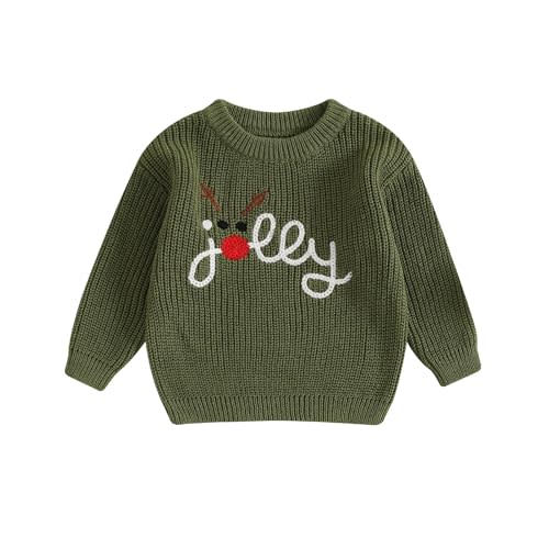 Toddler Baby Girl Knit Sweaters Oversized Long Sleeve Embroidery Shirt Top Newborn Infant Cute Fall Winter Clothes