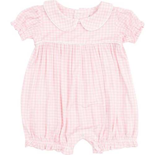 Classic Puff Sleeve Baby Doll Bubble, Mini Gingham Pink - Angel Dear | Maisonette