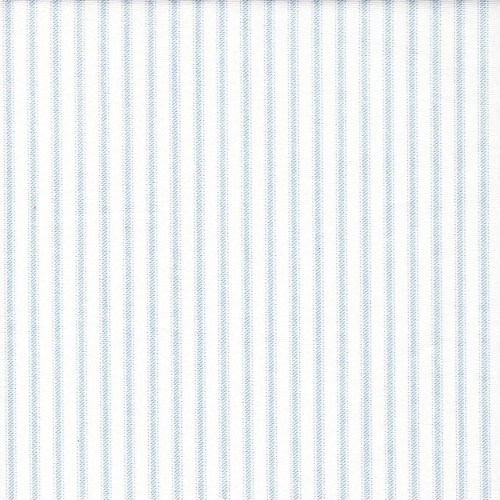 Tailored Crib Skirt in Classic Weathered Pale Blue Ticking Stripe