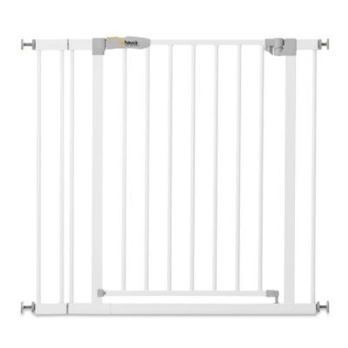 Hauck Open N Stop Kd Pressure Fit Baby & Pet Safety Gate W/3.5" Extension, Accommodates 33 To 35" Wide Home Doorway, Stairway, Or Hallway, White