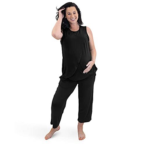 Kindred Bravely Tulip Hem Short Sleeve Maternity Pajama Lounge Set
