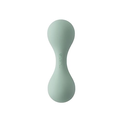 mushie Silicone Baby Shaker Rattle Toy | Ages 3+ Months (Cambridge Blue)
