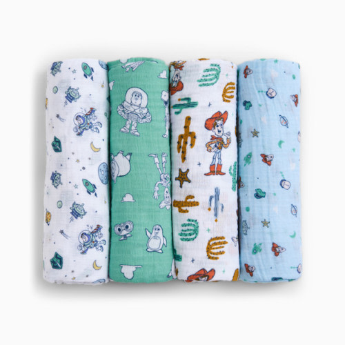 Disney Essentials Cotton Muslin Swaddles (4 Pack) - Toy Story