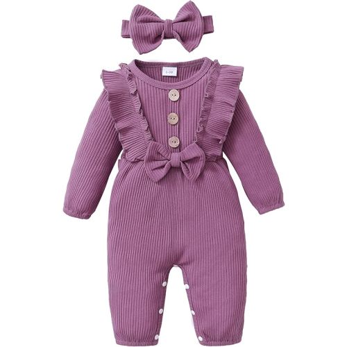 Mioglrie Newborn Baby Girl Clothes One Piece Jumpsuits Clothes Short Sleeve Rompers Summer Clothes for Baby