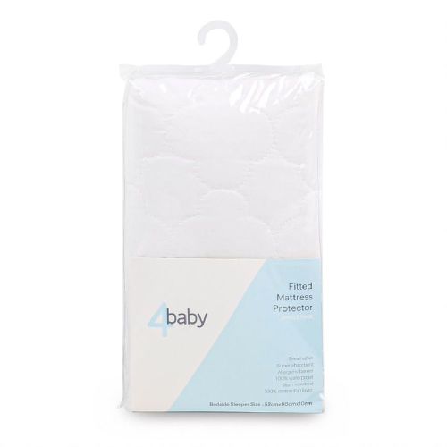 4Baby Quilted Bedside Sleeper Mattress Protector White