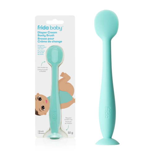 Frida Baby - Silicone Booty Brush Applicator for Infant Diaper Rash Cream and Butt Paste, Blue, 100% Silicone