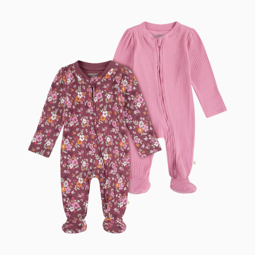 Huggies Footed Coverall (2 Pack) - Hawthorne Rose/Florals, 3-6 M