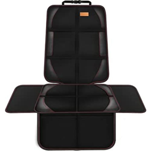 Car Seat Protector, 1 Pack, Thickest Padded 600D Fabric Padding, Waterproof, Durable, Anti Slip Backing, Child Seat Protection, Suitable for Babies, Toddlers, Children(Black 1)