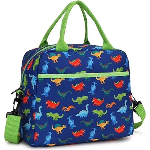 Lunch Bag for Boys, Insulated Lunch Box Bag Cute Dinosaur Thermal Lunch Tote with Removable Shoulder Strap, VONXURY
