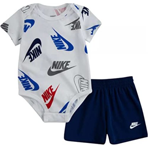 Nike Baby Boys Just Do It Short Sleeve Bodysuit & Shorts 2 Piece Set