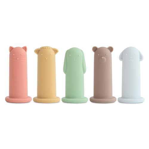 mushie Silicone Animal Finger Puppets 5-Pack