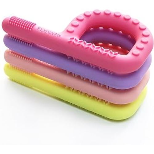 Teething Sticks for Babies, Silicone Chew Toys for Kids Autistic Children 4 Pack, Oral Motor Stimulation Autism Sensory Products Toddler Sensory Toys for Teething Baby Kids Adults with Anxiety ADHD