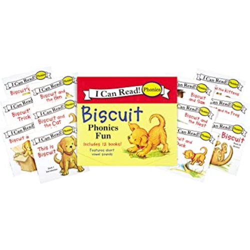 Biscuit 12-Book Phonics Fun!: Includes 12 Mini-Books Featuring Short and Long Vowel Sounds (My First I Can Read)