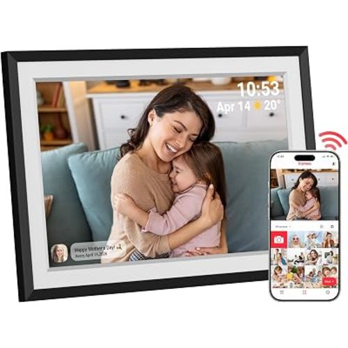 Frameo Digital Picture Frame – 10.1 Inch Smart Wi-Fi Photo Frame with Easy App Connection, Gift for Women, Mom, Grandma, Wife, Girlfriend, Wedding Share Memories Instantly via Free App