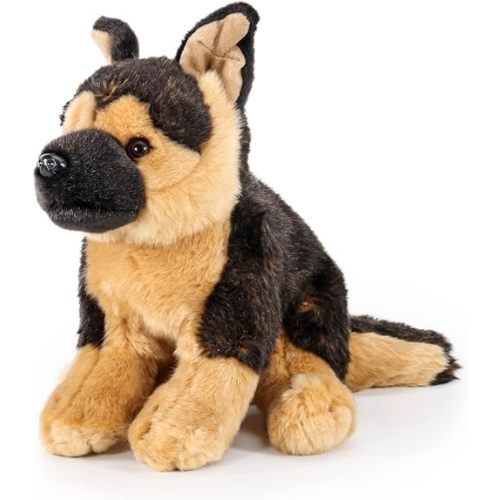 German Shepherd Stuffed Animal, 16″ Soft Realistic Dog Plush Toy for Boy and Girls, Huggable and Washable Non-Shedding Cuddly Toy, German Gifts for Kids, Birthday Xmas Gifts for Grandkids