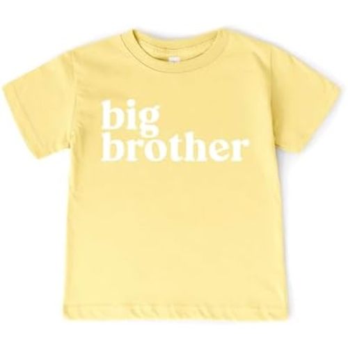 Big Brother Shirt Toddler Boys Graphic Short Sleeve Tee Promoted Pregnancy Announcement Gift