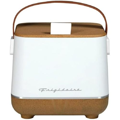Frigidaire Portable Top Opening Lid Insulated 6-Can Mini Fridge Cooler, White Color, Compatible with 110v Wall outlet or 12V car adapter, EFMIS310-WHITE (Renewed)