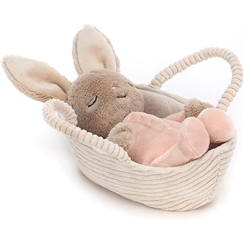 Jellycat Rock-a-Bye Bunny Stuffed Animal, 8 inches - Rabbit & Bunny Plush Toy - Classic Children's Gift