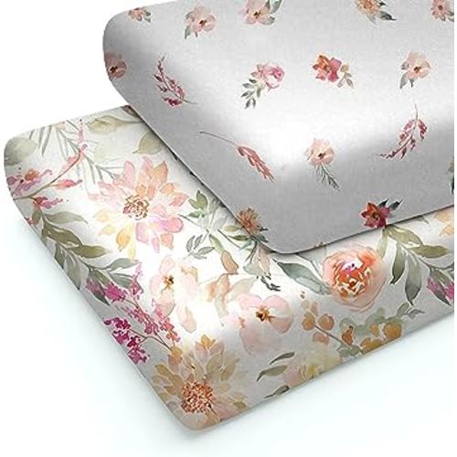 Premium Girls Crib Sheet Set - 2 Pack | Ultra-Soft Bedding for Crib Mattress and Toddler Beds | Girls Comfort and Elegance by Max&So