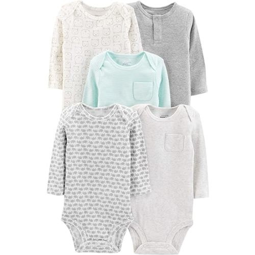 Simple Joys by Carter's unisex-baby 5-pack Long-sleeve Bodysuit
