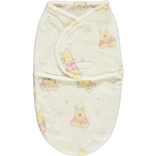 Disney Winnie The Pooh Single Ply Baby Swaddle Sack, Easy Wrap Infant Swaddling Blanket, Soft Comfort Swaddler/Hospital Swaddles for Newborns, Moon