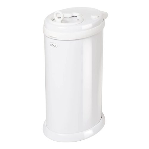 Ubbi Steel Diaper Pail, Odor Locking, No Special Bag Required, Award-Winning, Registry Must-Have, White