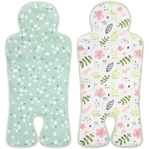 Pinkunn 2 Pcs Gel Car Seat Cooling Pad for Baby Summer Breathable Ice Cushion Multifunctional Ice Stroller Cooler Mat for Stroller Baby Dining Chair Child Safety Seat(Mixed Color,Floral)
