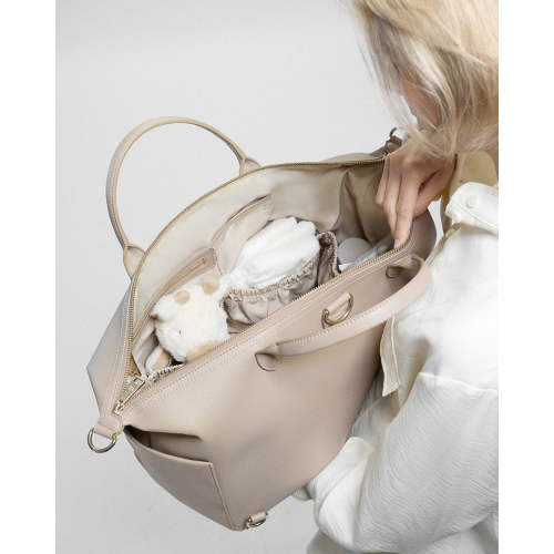 Emmy Vegan Diaper Bag - Sand