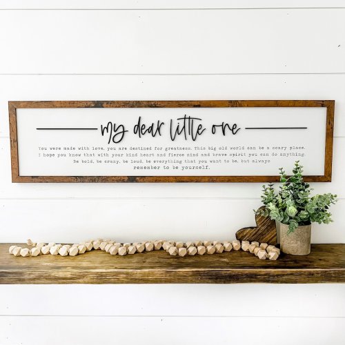 Nursery Sign, My Dear Little One, Nursery Decor, Signs for Nursery, Baby Shower Gifts, Baby Gifts, Nursery Quotes, Newborn Baby Gifts