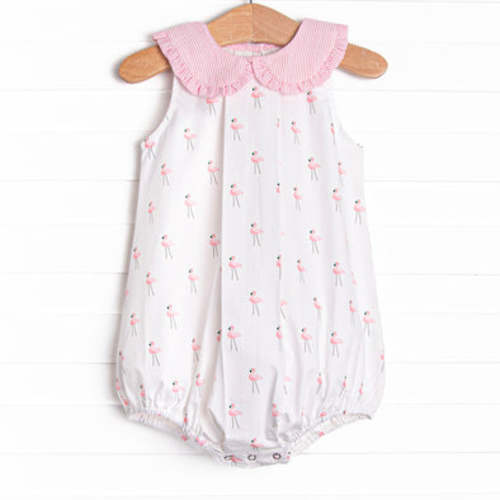 Frills and Flamingos Bubble, Pink – Stitchy Fish