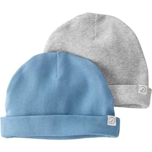 little planet by carter's Baby 2-Pack Caps Made with Organic Cotton