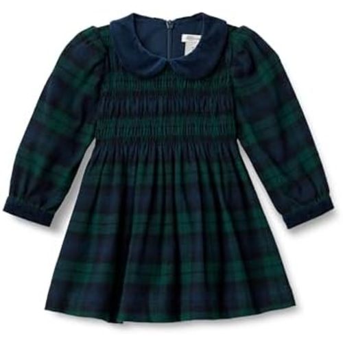 Amazon Essentials x Sofia Grainge Toddlers and Baby Girls' Long Sleeve Flannel Dress