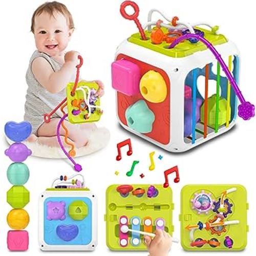 kecristv 7-in-1 Baby Montessori Toys for 1 2 Year Old Boy Girl, Toddler Toys Age 1-2, 1 2 Year Old Boy Girl Christmas Birthday Gifts, Baby Sensory Toys 6 to 12 Months, Baby & Toddler Toys