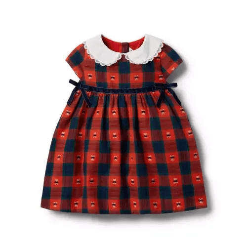 Newborn Bradbury Red Tartan Baby Bear Tartan Dress by Janie and Jack