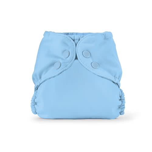 Esembly Cloth Diaper Cover - Reusable Swim Diaper, Waterproof, Breathable - Adjustable Outer Layer Over Absorbent Inner for Blowout Protection - Cornflower, Size 2 (18-35lbs)