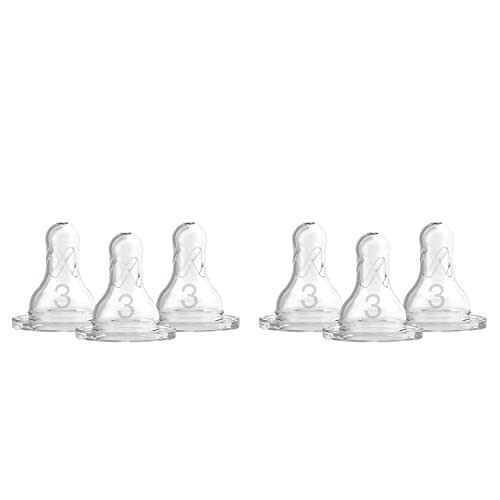 Dr. Brown's Natural Flow Baby Bottle Nipple - Level 3, Medium-Fast Flow - 6pk - 6m+