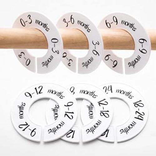 Amazon.com: Pro Goleem Baby Closet Dividers Unisex Baby Closet Organizer for Nursery Baby Clothes Size Age Dividers Fits 1.5" Rod 6 PCS : Baby - white