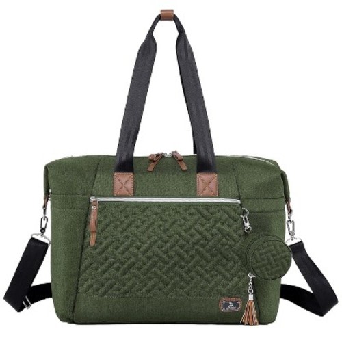 Dikaslon Diaper Bag Tote with Pacifier Case and Changing Pad Baby Bag for Boys and Girls, Olive Green