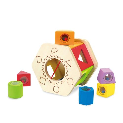 Hape Shake & Match Wooden Shape Sorter Matching Game for Baby & Toddler