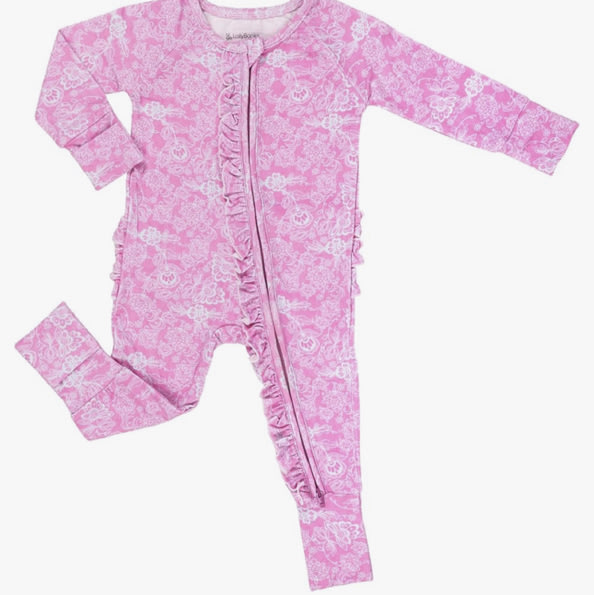LollyBanks Baby Pajamas, Long Sleeve Baby Romper with 2-Way Zipper, 95% Viscose from Bamboo and 5% Spandex, Infant Sleepers