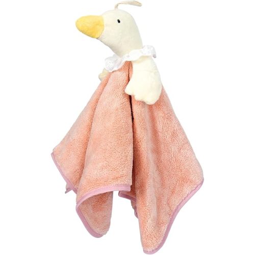 Goose Blanket Soft Silly Goose Lovey Cuddle Towel Unisex Cuddle Snuggle 14 Inch Stuffed Plush Animal Gender Neutral Comfort Blanket for Safe Soothing Sleep Environment, New Parents Gift