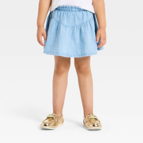 Baby Girls' Denim Twill Skort - Cat & Jack™ Medium Wash 18M