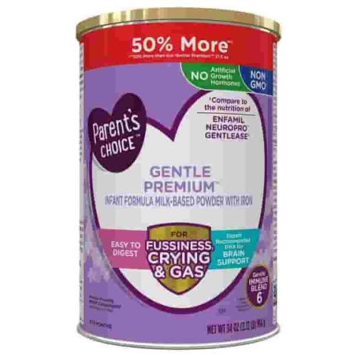 Parent's Choice Gentle Premium Baby Formula for Fussiness, Gas, Crying, 34 oz